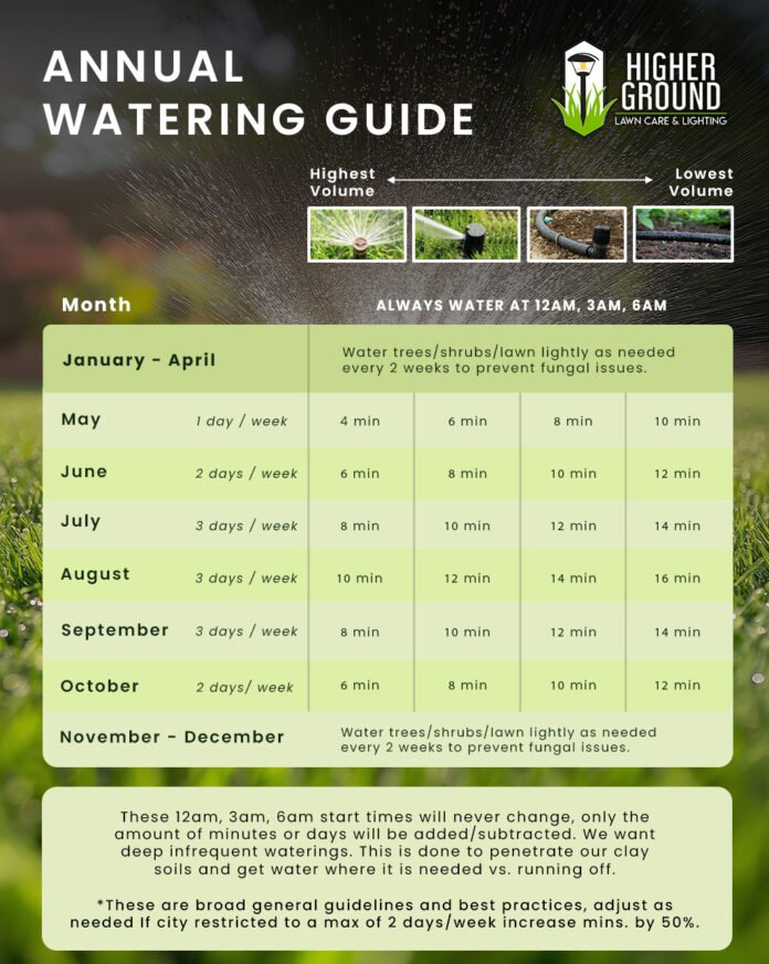 Watering Schedule for New Sod